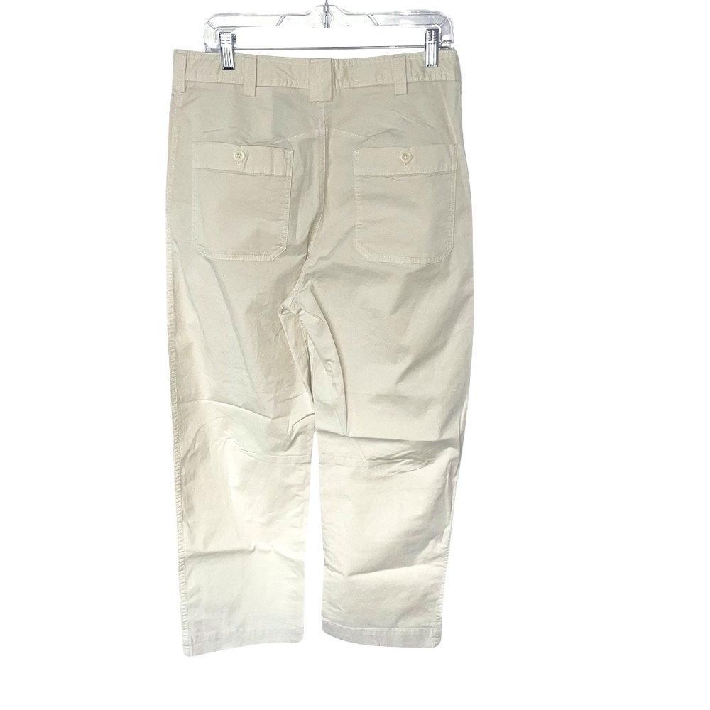 BANANA REPUBLIC Cream/Beige Women's Cotton Blend Carpenter Pants Size 8 NWT
